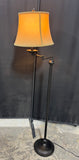 Black Metal Lightweight Swing Arm Floor Lamp (WORKS)
