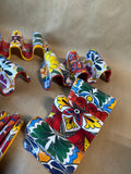 Set of 4 Prepara Colorful Floral Talavera Melanine Reversible Taco Holders With Matching Spoons