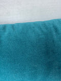 Teal Rectangular Feather Throw Pillow