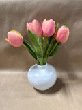 Artificial Tulips In White Vase