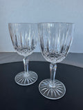 Pair of Mikasa Crystal Old Dublin Water Goblets