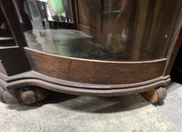 Antique Bow Front China Cabinet***HEAVY ITEM***