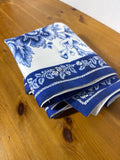 Williams Sonoma Blue And White Floral Table Runner (A)