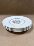 4 Piece Wedgewood Morning Glory Salad Plates