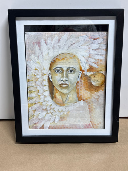 Mixed Media Art in Shadow Box Frame ; Signed