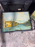 4-Piece Artex Vintage TV Tables with 2 Stands