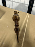 Brown Tone Glass Ornaments, 3 pc