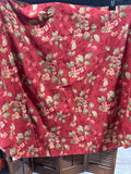 Oblong Red Floral Table Cloth