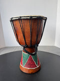 African Djembe Hand Drum with Hand Painted Base
