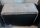 Ballard Designs Country Style Beige & Black Gingham Bench Cushion