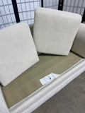 Sealy "Throw Back to the 80's" Loveseat, cream color***HEAVY ITEM***READ DETAILS ON PICK UP POLICY***