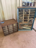 Two Multi-Drawer Storage Caddies w/a Few Assorted Items Inside