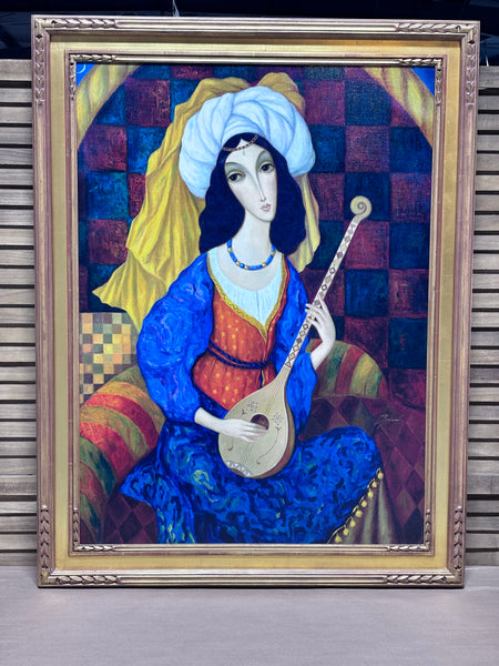 Silkscreen on Canvas Print of Russian Women by Sergey Smirnov; Signed