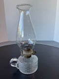 Eagle Vintage Glass Oil Lamp with Macbeth Co. Pearl Top Chimney