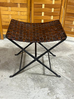William Sheppe Style Leather Stool, 2 Available, PRICED INDIVIDUALLY, $195 Each