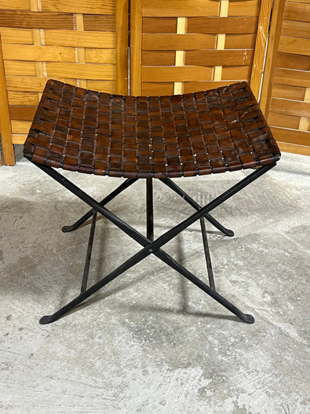 William Sheppe Style Leather Stool, 2 Available, PRICED INDIVIDUALLY, $195 Each