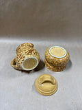 Pfaltzgraff Brown Spingeware Creamer And Sugar Bowl Set