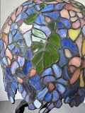 Tiffany Style Cascading Wisteria 2-Way Stained Glass Lamp (WORKS)