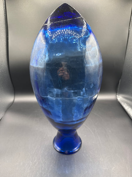 Large Blue Pointed Vase