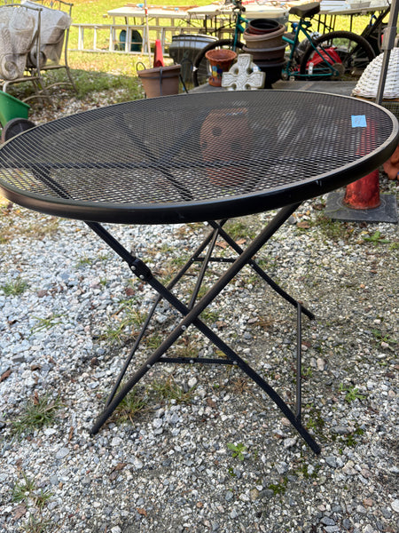 32” Black Metal Folding Outdoor Table