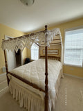 Ethan Allen Full Size Canopy Bed; Comes with rails, slats, canopy frame and canopy