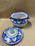 Blue Bird Soup Tureen Serving Bowl - Made In Italy