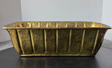 Hammered Brass Rectangular Vintage Planter