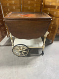 Two Tone Drop Side Tea Cart with Removable Tray