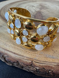 Julie Vos Antonia Mosaic 24K Gold Plated Cuff Bracelet