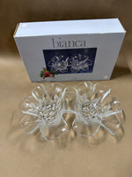 Bianca Walther Floral Glass Divided Relish Dish