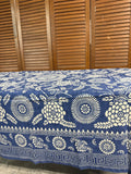 Indigo Floral Pottery Barn Square Table Cloth