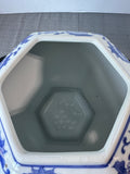 Blue & White Floral Chinoiserie Lidded Ginger Jar