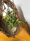 Hanging Rustic Grapevine Faux Floral Arrangement