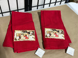 Taylor & Coultas Pair of Red Christmas Kitchen Towels