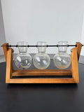 Better Homes & Gardens Glass and Wood Propagation Vase Station Set