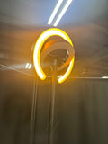 Modern Black Metal Reading Lamp with Color Changing Rotatable Dual C-Ring Lights (WORKS)