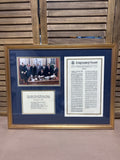 Commemorative Display of Reagan Signing 1988 Defense Authorization Bill