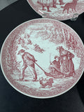 4-Piece Spode The Blue Room Red Victorian Plates (2 SETS AVAILABLE—PRICED INDIVIDUALLY AT $45 EACH)