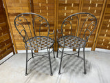 Pair of Metal Chairs, No Cushions