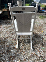 Cracker Barrel White Patio Rocking Chair