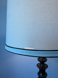 Black Metal Candlestick Style Table Lamp (WORKS)