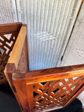 Heavyweight Wooden 4-Panel Folding Pet Gate with Cut Out Design