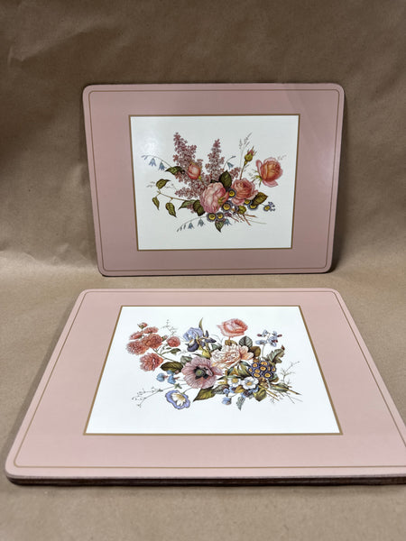 Floral Bouquet Pimpernel Place Mats — Set Of 4 With Box