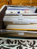 (2) Reisenthel Bins of Assorted Cards and Invitations