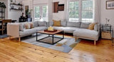Crate & Barrel Mid Century Style Sofa Set with Chaise Lounge, 3 pc