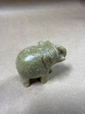 Green Small Stone Elephant Incense Holder