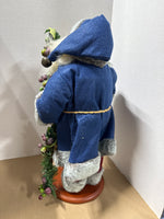 Santa Clause Statue With Blue Jacket