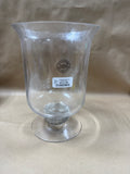 Glass Hurricane Vase With Rhinestone Strip