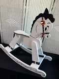 White Wooden Vintage Rocking Horse
