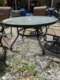 Black Aluminum Patio Dining Set (5 Pieces)